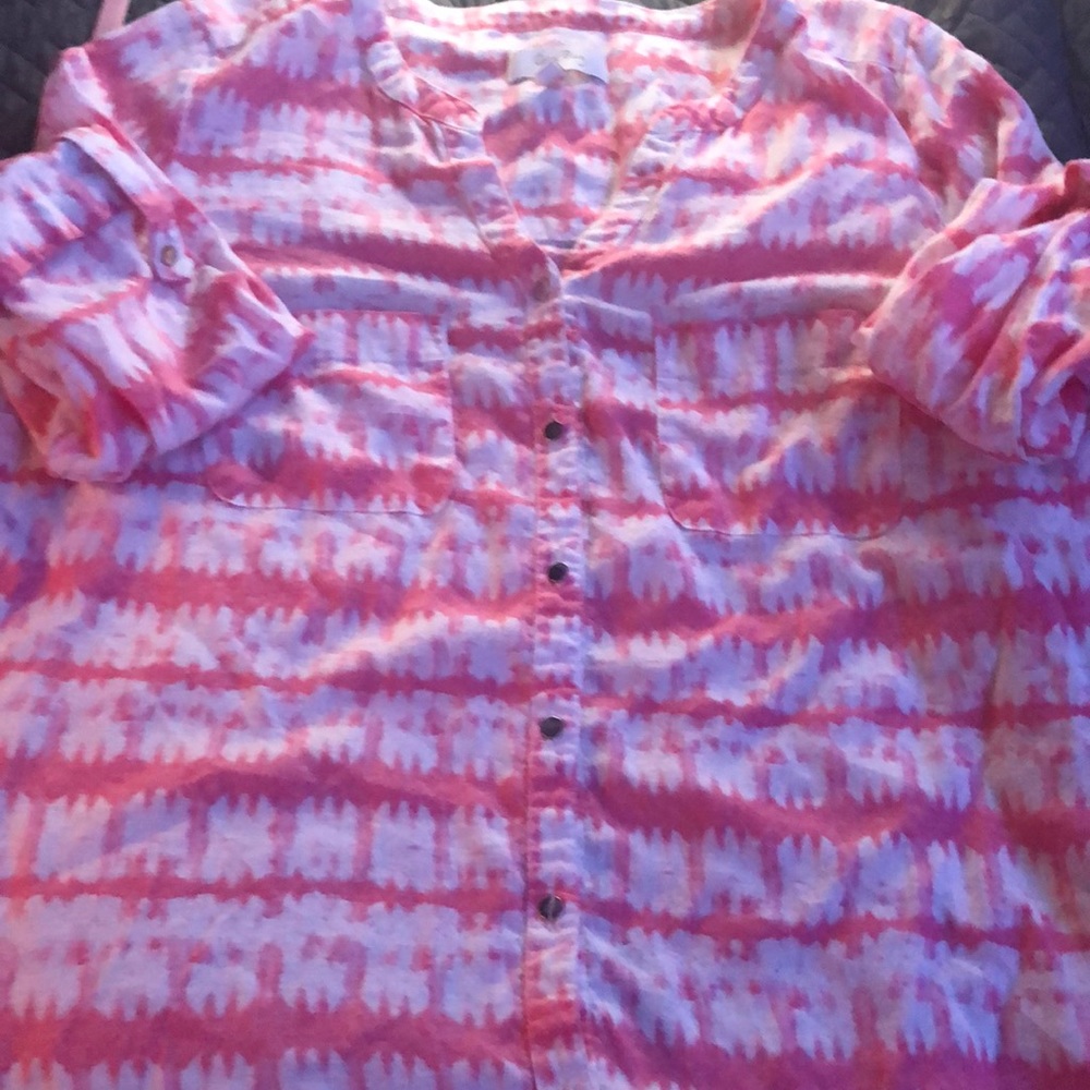 Button up shirt pink